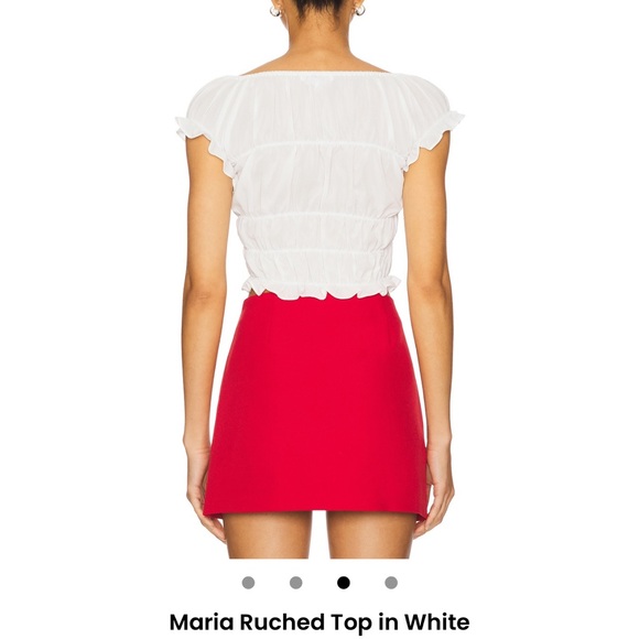 White Ruched Top - Picture 2 of 2